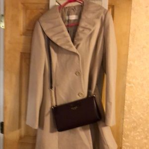NEW TAHARI WOOL COAT W/Shawl Collar